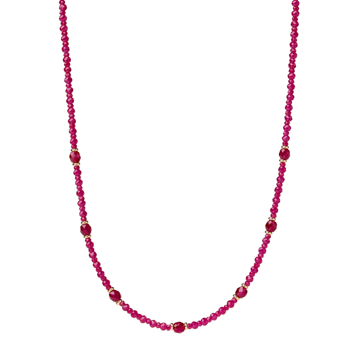 Collana Alisia Tract in argento pdv oro e corindone rosa MISURA UNICA