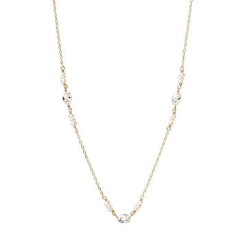 Collana catena Alisia Embre in argento pdv oro e perle MISURA UNICA