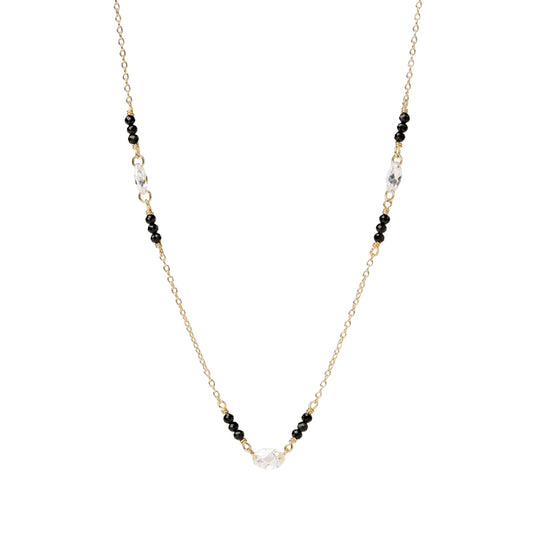 Collana catena Alisia Embre in argento pdv oro e spinello MISURA UNICA