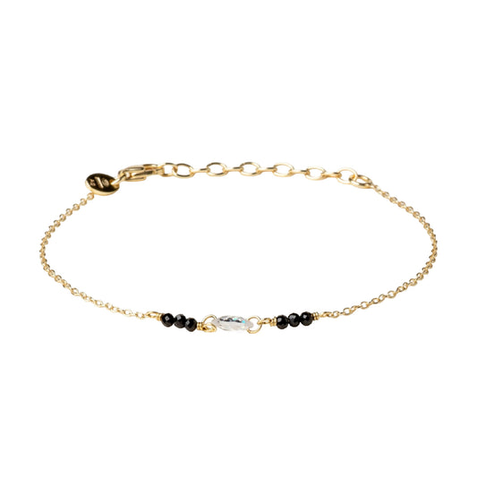 Bracciale catena Alisia Embre in argento pdv oro e spinello 18,5 cm