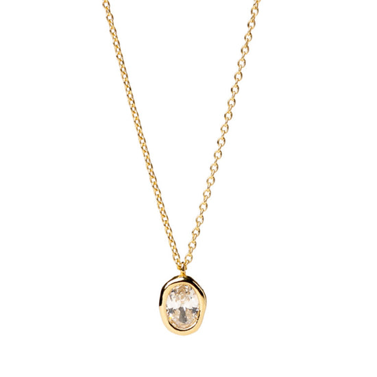 Collana catena Alisia Nugget in argento e zircone pendente MISURA UNICA