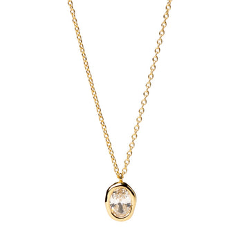 Collana catena Alisia Nugget in argento e zircone pendente MISURA UNICA