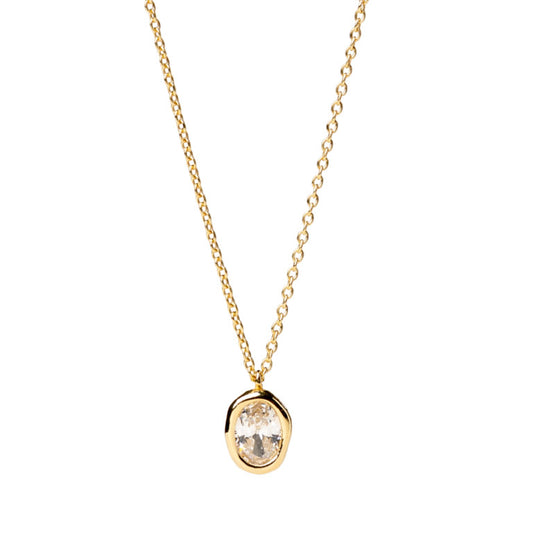 Collana catena Alisia Nugget in argento e zircone pendente MISURA UNICA