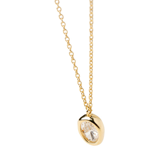 Collana catena Alisia Nugget in argento e zircone pendente MISURA UNICA