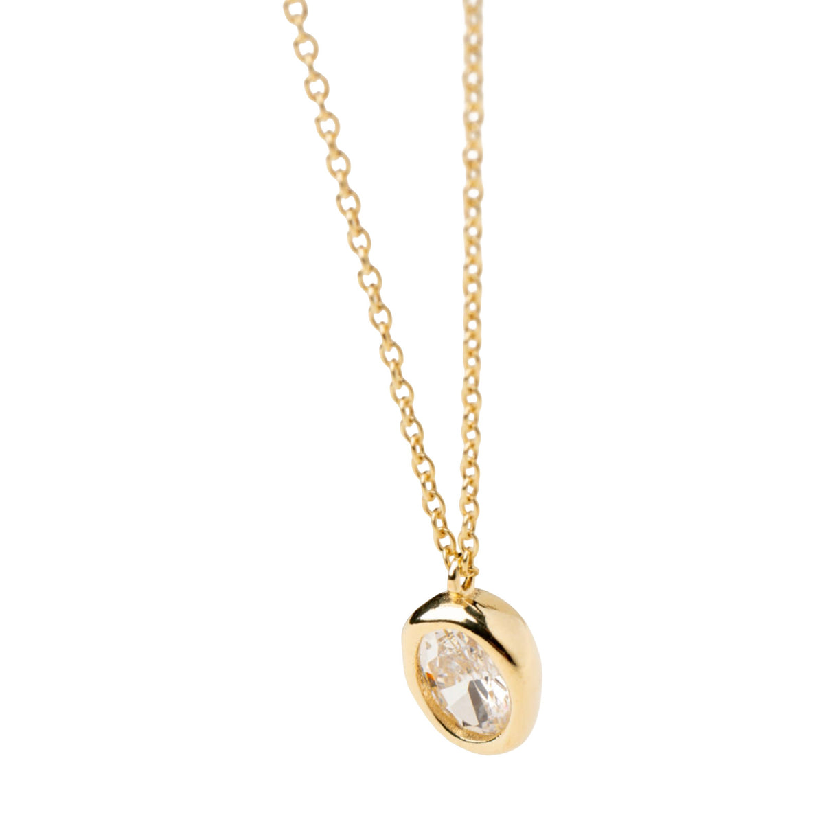 Collana catena Alisia Nugget in argento e zircone pendente MISURA UNICA