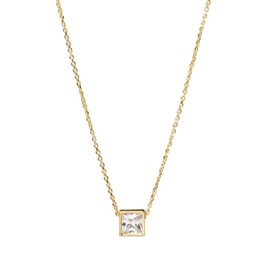 Collana catena Alisia Zenith in argento e zircone quadrato MISURA UNICA