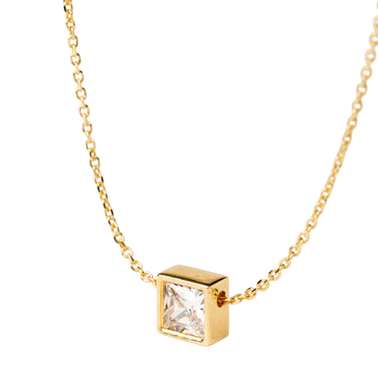 Collana catena Alisia Zenith in argento e zircone quadrato MISURA UNICA