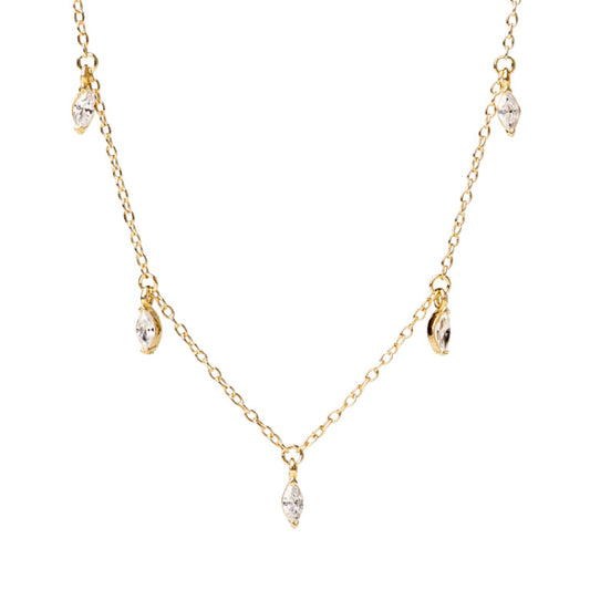 Collana catena Alisia Aether in argento dorato e zirconi MISURA UNICA