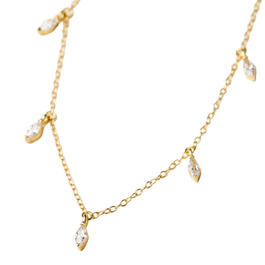 Collana catena Alisia Aether in argento dorato e zirconi MISURA UNICA
