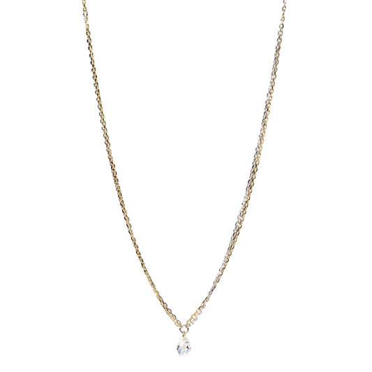 Collana catena Alisia Ambo in argento bicolore e zircone MISURA UNICA
