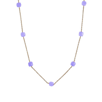 Collana donna Alisia in argento dorato 7 tanzaniti viola AL2535-ORO-TANZANITE-1