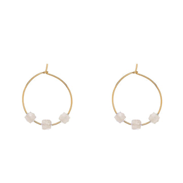 Orecchini cerchio donna Alisia in argento dorato 3 labradorite AL2537-ORO-LABRADORITE-1