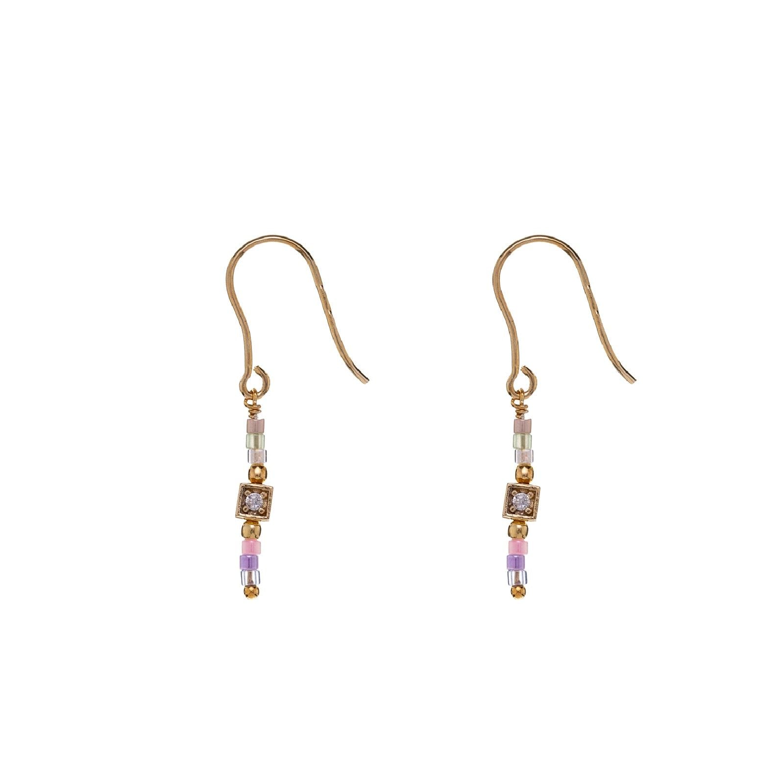 Orecchini donna Alisia in argento dorato con pietre multicolor pastello zircone AL4367-ORO-1