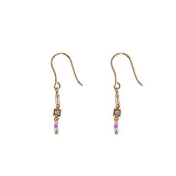 Orecchini donna Alisia in argento dorato con pietre multicolor pastello zircone AL4367-ORO-1
