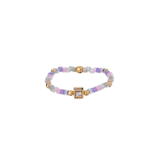 Anello donna Alisia in argento dorato con pietre multicolor pastello zircone AL4369-ORO-13-1