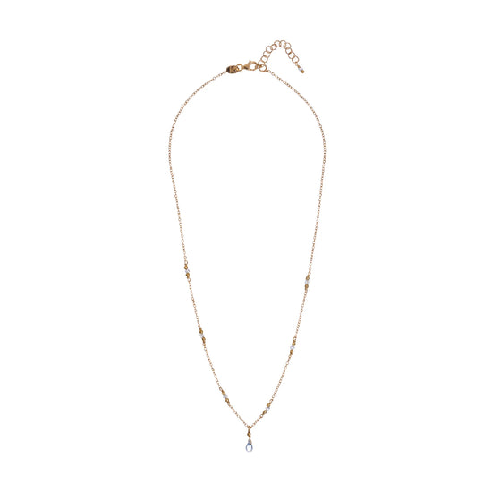 Collana donna Alisia in argento dorato con cristalli azzurri e goccia AL4429-ORO-AZZURRO