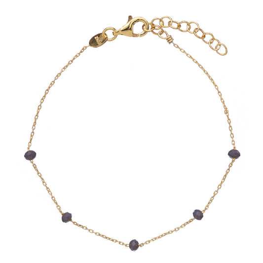 Bracciale donna Alisia in argento dorato 5 pietre grigie AL879-ORO-GRIGIO-1