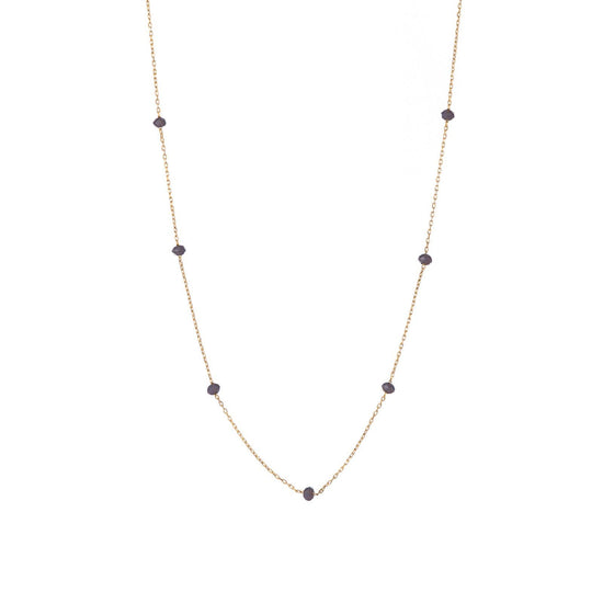 Collana donna Alisia in argento dorato 8 pietre grigie AL880-ORO-GRIGIO-1