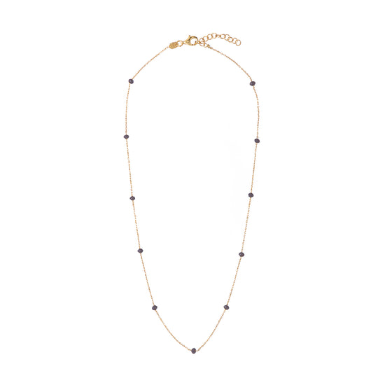 Collana donna Alisia in argento dorato 8 pietre grigie AL880-ORO-GRIGIO