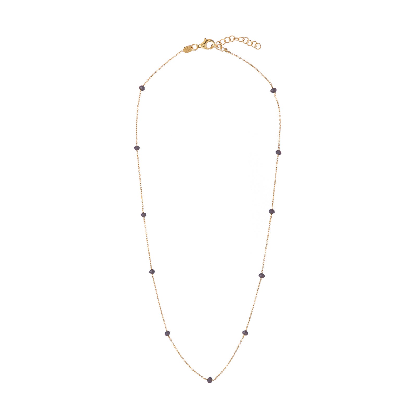 Collana donna Alisia in argento dorato 8 pietre grigie AL880-ORO-GRIGIO