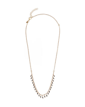 Collana girocollo da donna Alisia in argento 925 dorato con piccole pietre di spinello pendenti AL907-ORO-SPINELLO