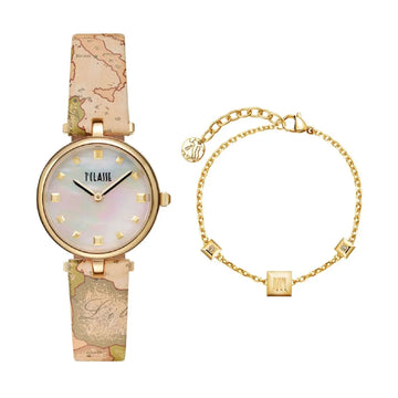 Set Alviero Martini orologio e bracciale in acciaio dorato MISURA UNICA