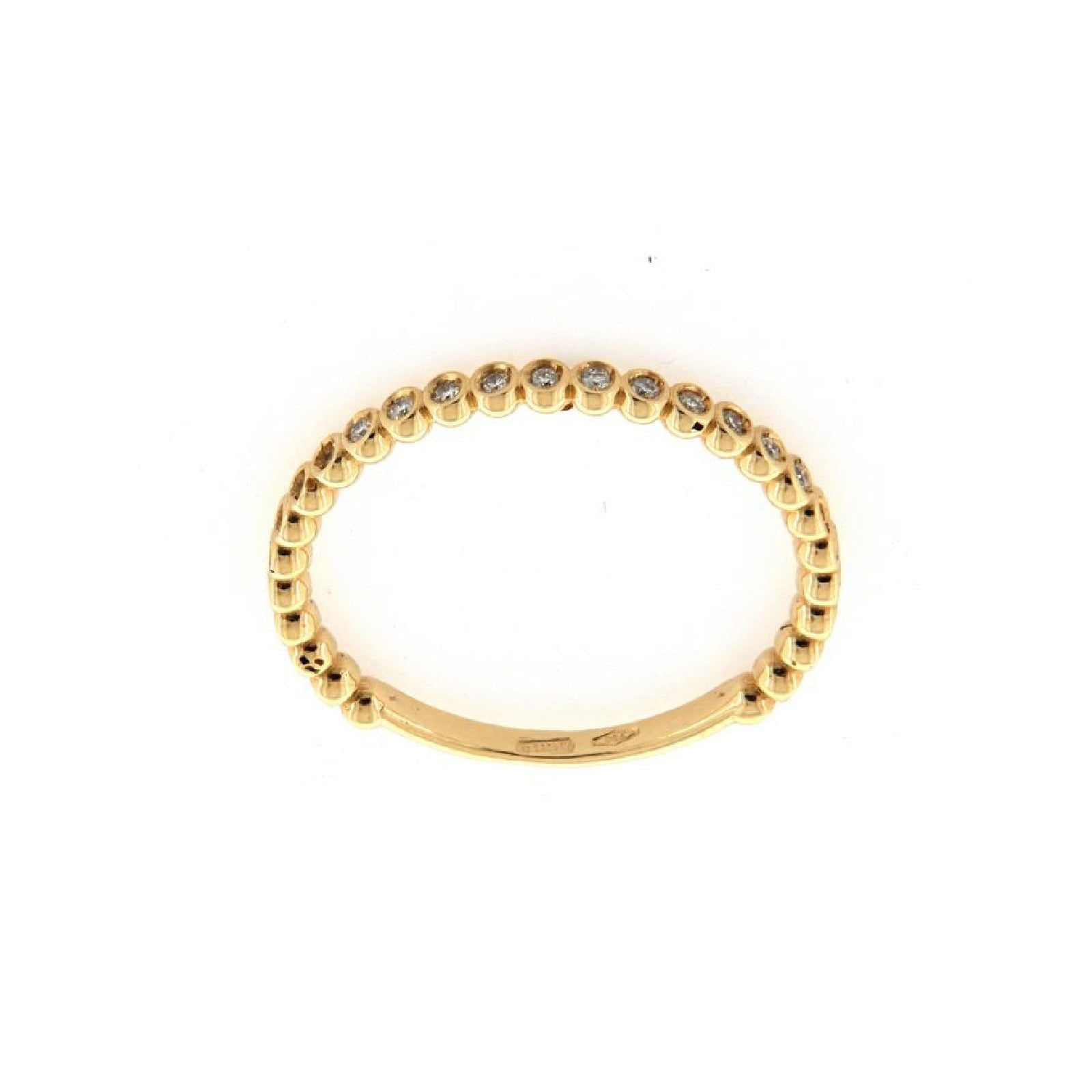 Anello tuttogiro donna Rose Gioielli in oro giallo con diamanti 0,135ct AN268G-1