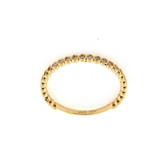 Anello tuttogiro donna Rose Gioielli in oro giallo con diamanti 0,135ct AN268G-1