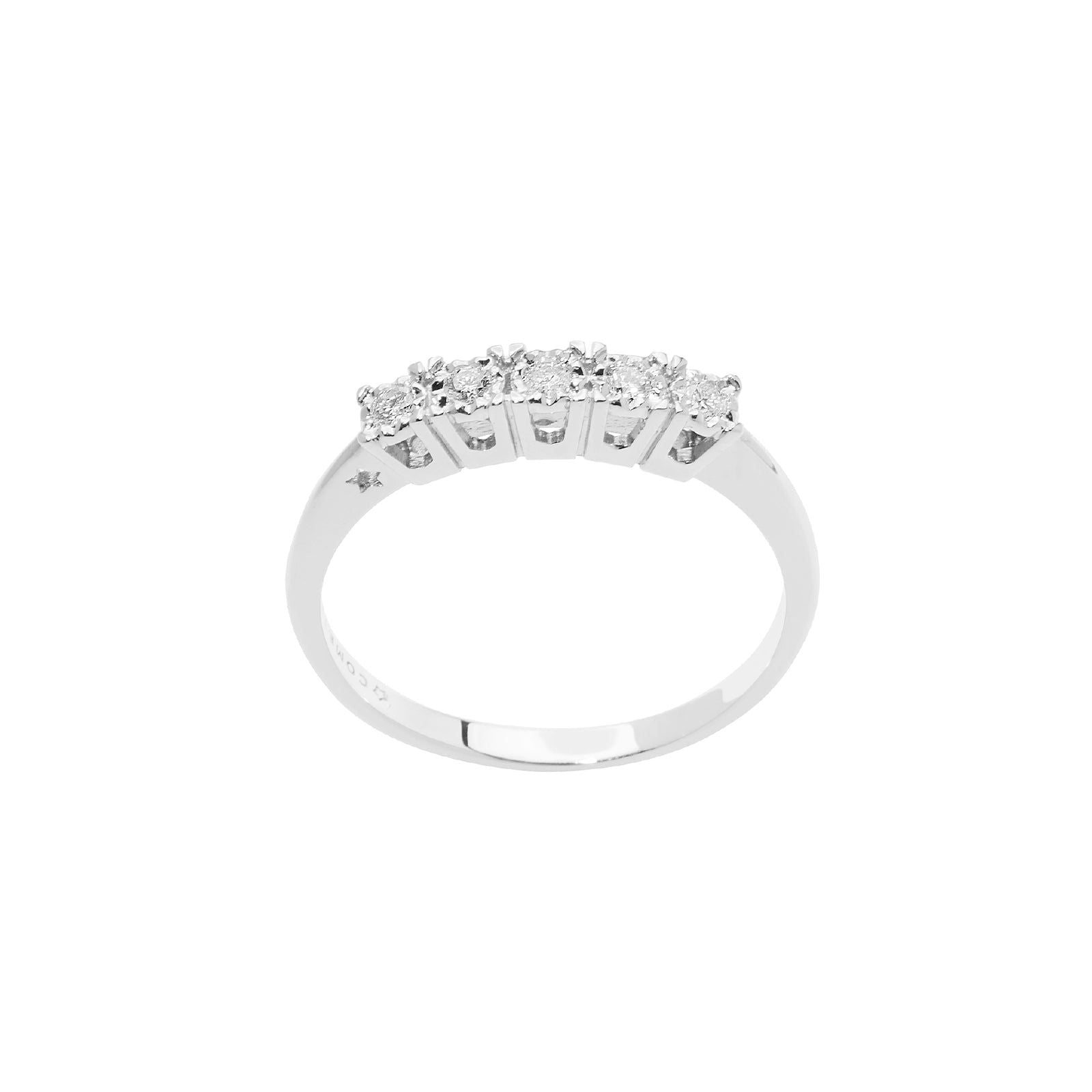 Anello donna Comete Fedine oro bianco con diamante di carati 0,10, G e SI ANB2662-1