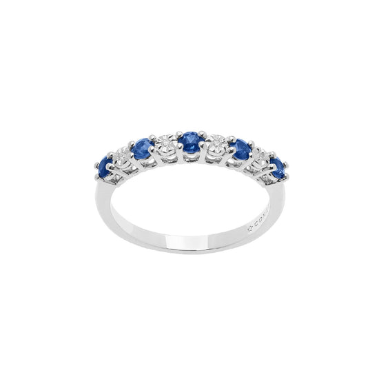 Anello donna Comete Momenti oro bianco con diamanti di carati 0,015 e zaffiri ANB2674-1