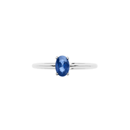 Anello solitario donna Comete Fantasia Di Colore oro bianco con zaffiro 0,6 carati ANB2675-1