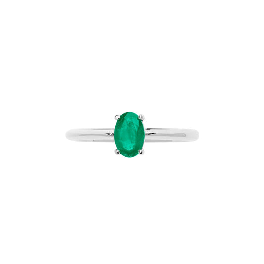 Anello donna Comete Fantasia Di Colore oro bianco con smeraldo 0,43 carati ANB2677-1