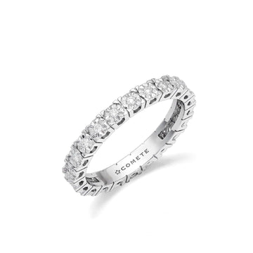 Anello donna Comete Fedine oro bianco con diamanti di carati 0,18, G e SI ANB2683-1