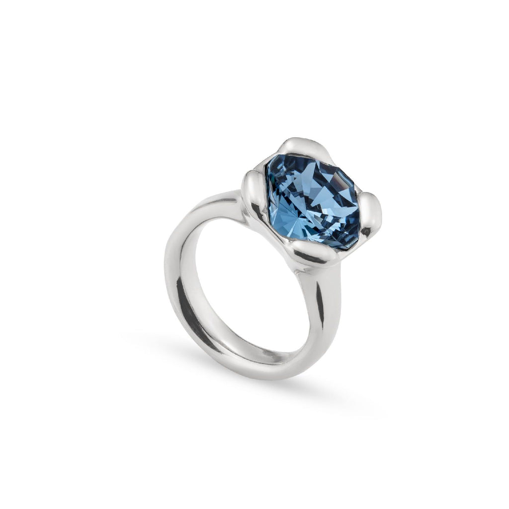 Anello solitario da donna Uno de 50 Charismatic Rock n' Blue in lega metallica con cristallo blu in un design geometrico ANI0789AZUMTL