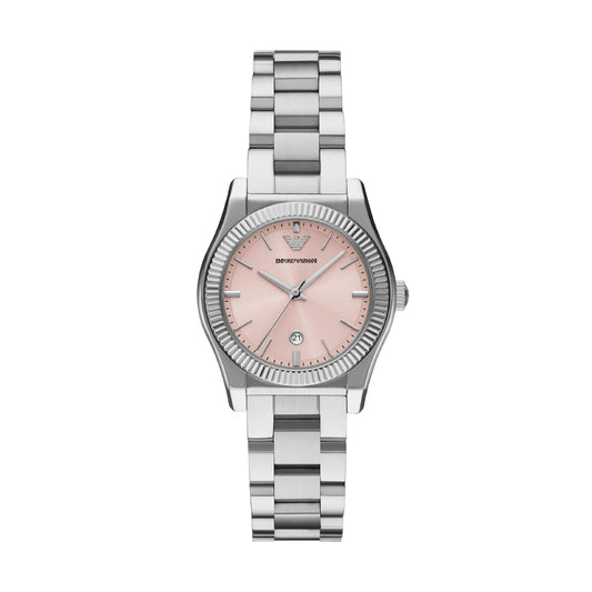 Orologio solo tempo Emporio Armani in acciaio quadrante rosa MISURA UNICA