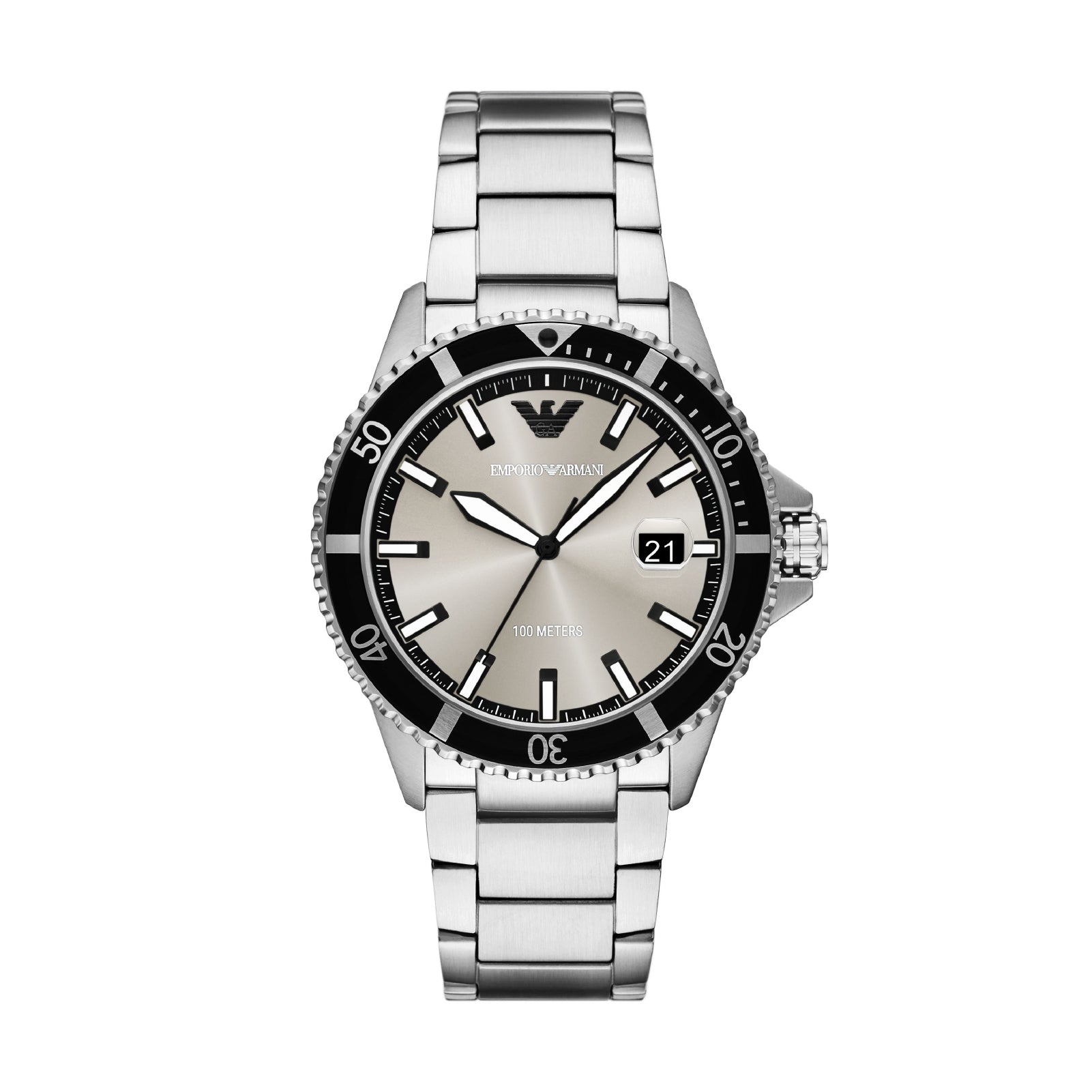 Orologio uomo Armani acciaio bicolor con quadrante grigio MISURA UNICA