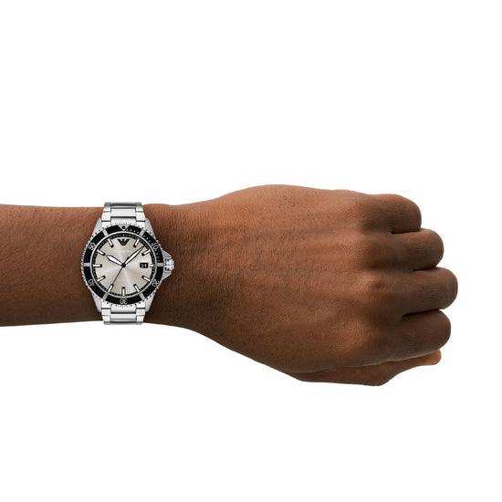 Orologio uomo Armani acciaio bicolor con quadrante grigio MISURA UNICA