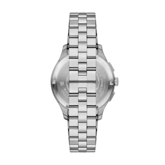 Orologio crono Emporio Armani Dario acciaio quadrante nero MISURA UNICA