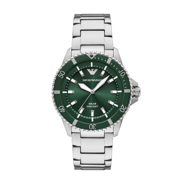 Orologio Armani da uomo in acciao con quardante verde MISURA UNICA