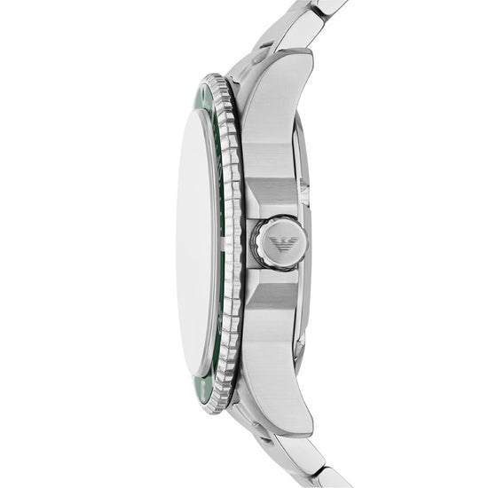 Orologio Armani da uomo in acciao con quardante verde MISURA UNICA