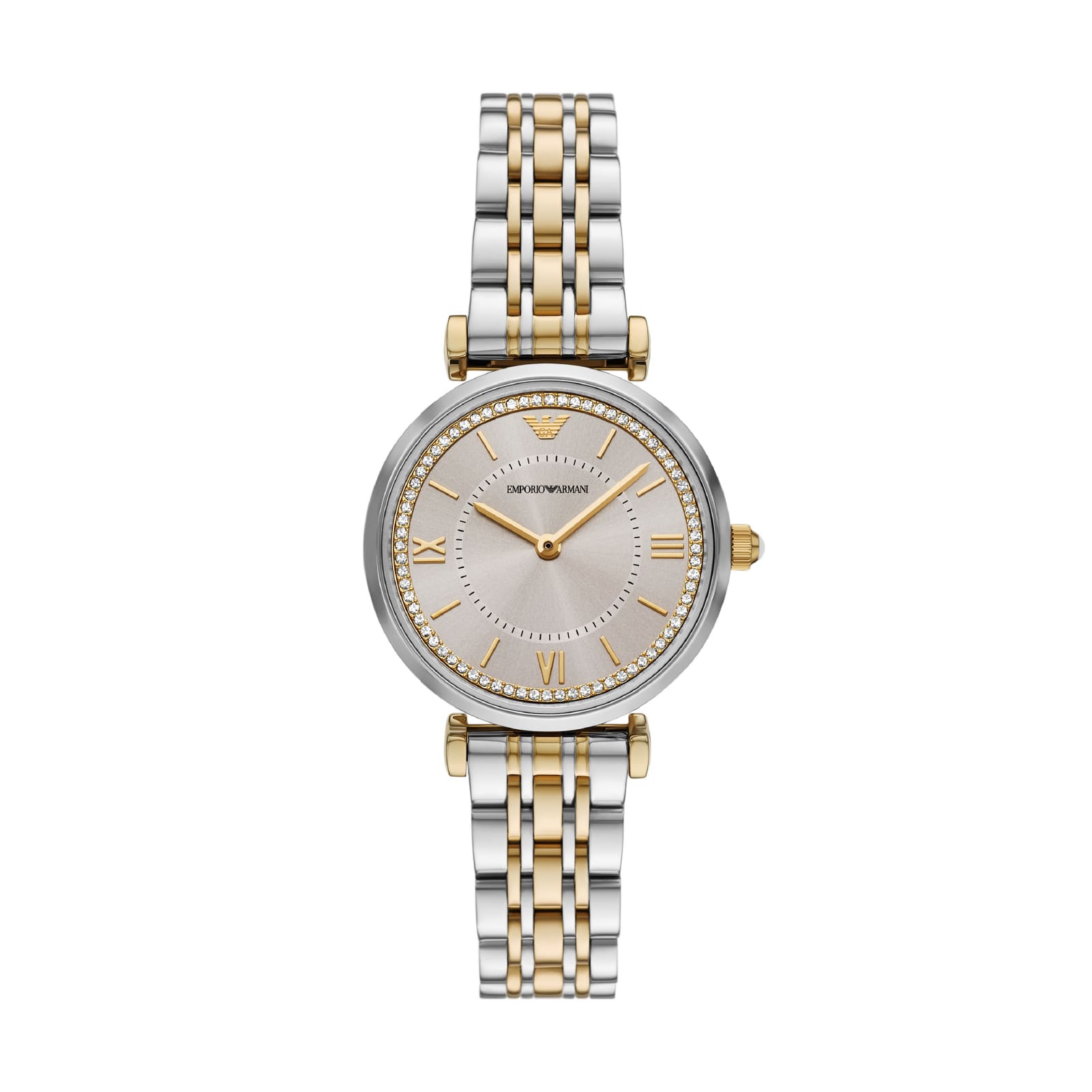 Orologio Armani da donna in acciao bicolor rodio e oro MISURA UNICA