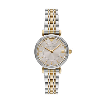Orologio Armani da donna in acciao bicolor rodio e oro MISURA UNICA