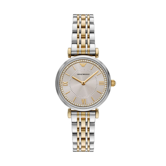 Orologio Armani da donna in acciao bicolor rodio e oro MISURA UNICA