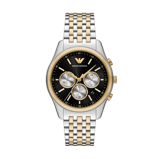 Orologio cronografo Emporio Armani in acciaio bicolor MISURA UNICA