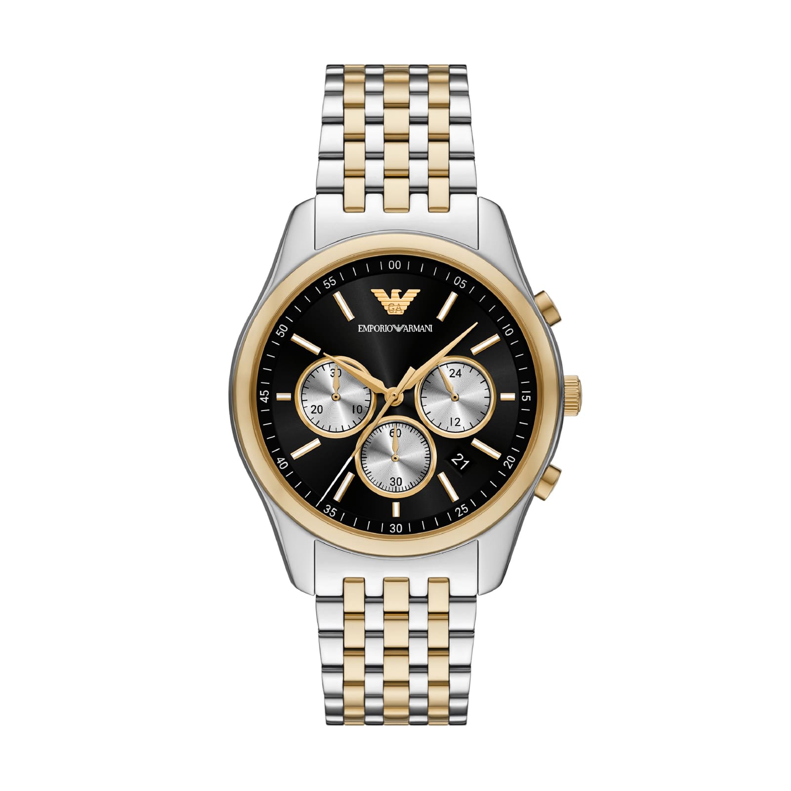 Orologio cronografo Emporio Armani in acciaio bicolor MISURA UNICA