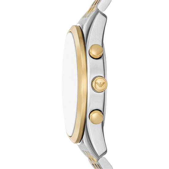 Orologio cronografo Emporio Armani in acciaio bicolor MISURA UNICA