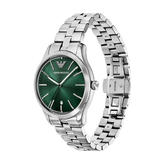 Orologio solo tempo Emporio Armani Dario quadrante verde MISURA UNICA