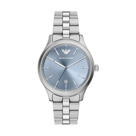 Orologio solo tempo Emporio Armani Dario quadrante azzurro MISURA UNICA