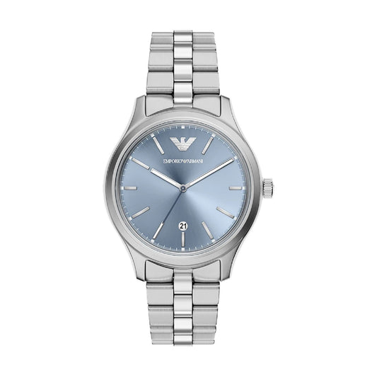 Orologio solo tempo Emporio Armani Dario quadrante azzurro MISURA UNICA