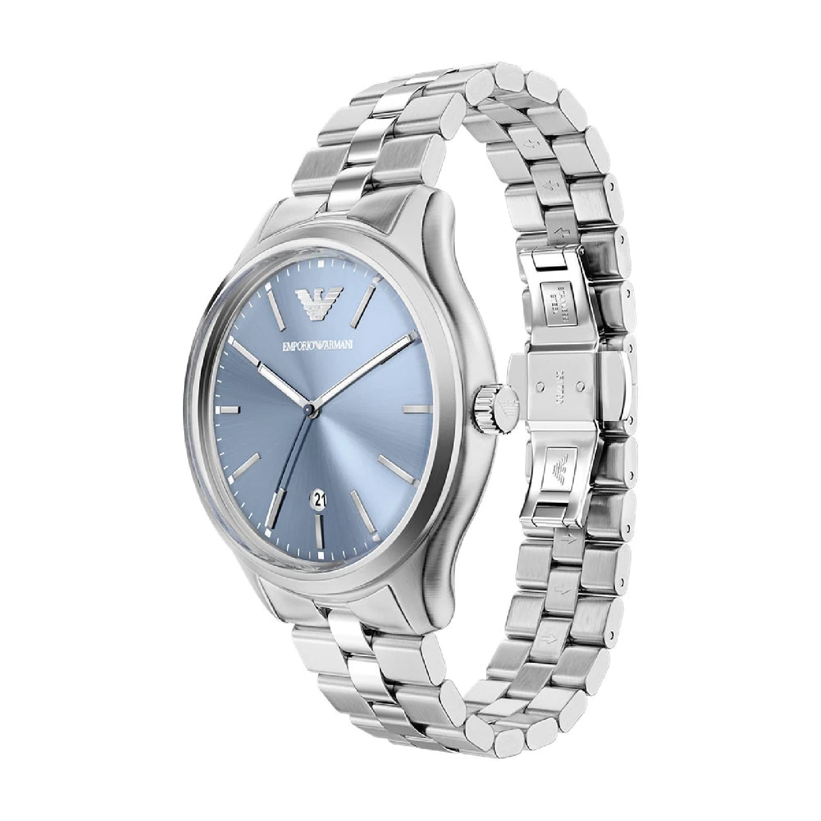 Orologio solo tempo Emporio Armani Dario quadrante azzurro MISURA UNICA